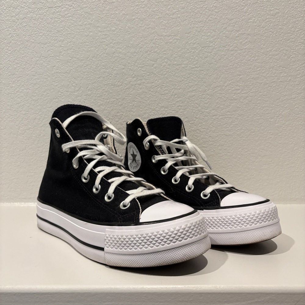 Converse Black and White Platform High-Tops